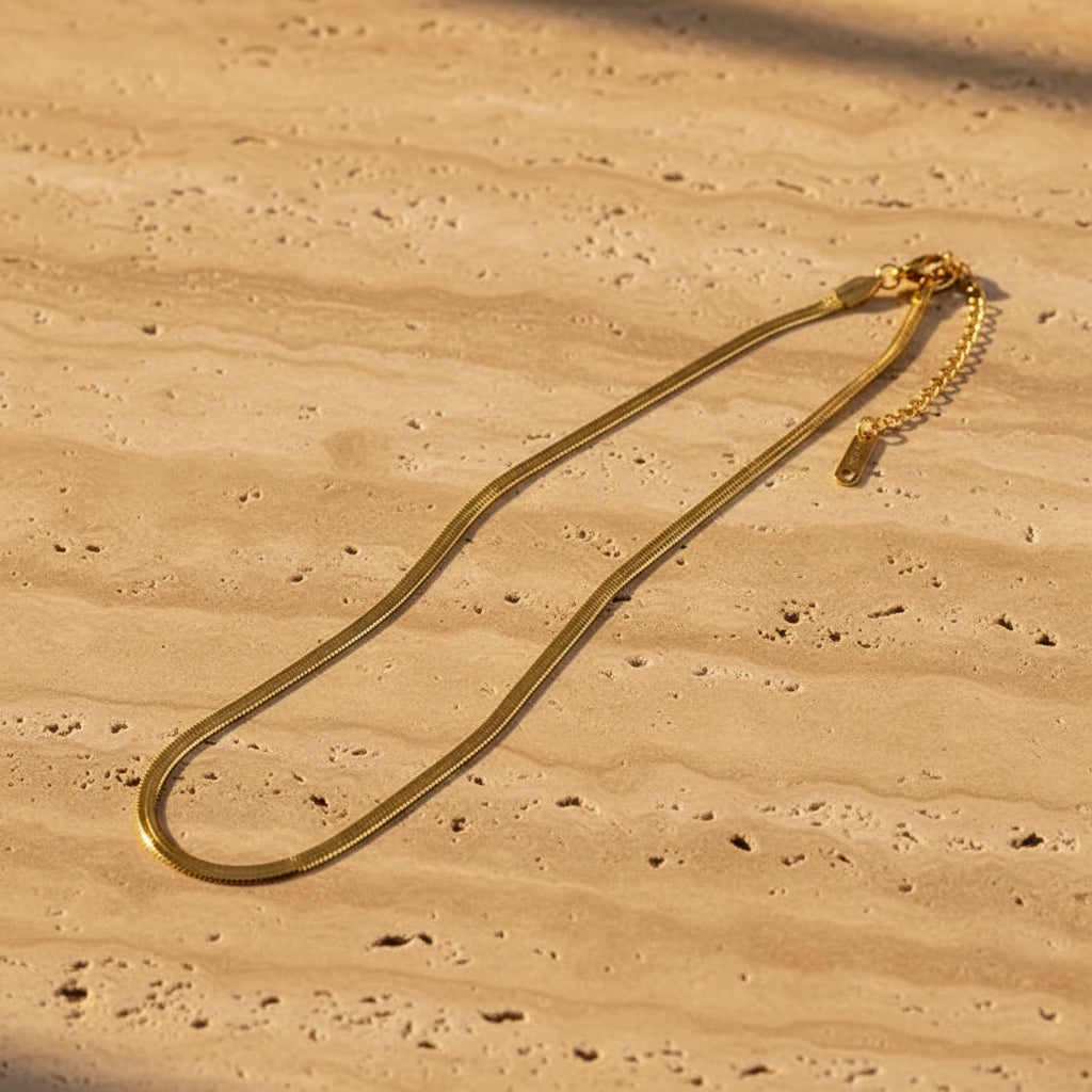Herringbone Chain Necklace - B-310