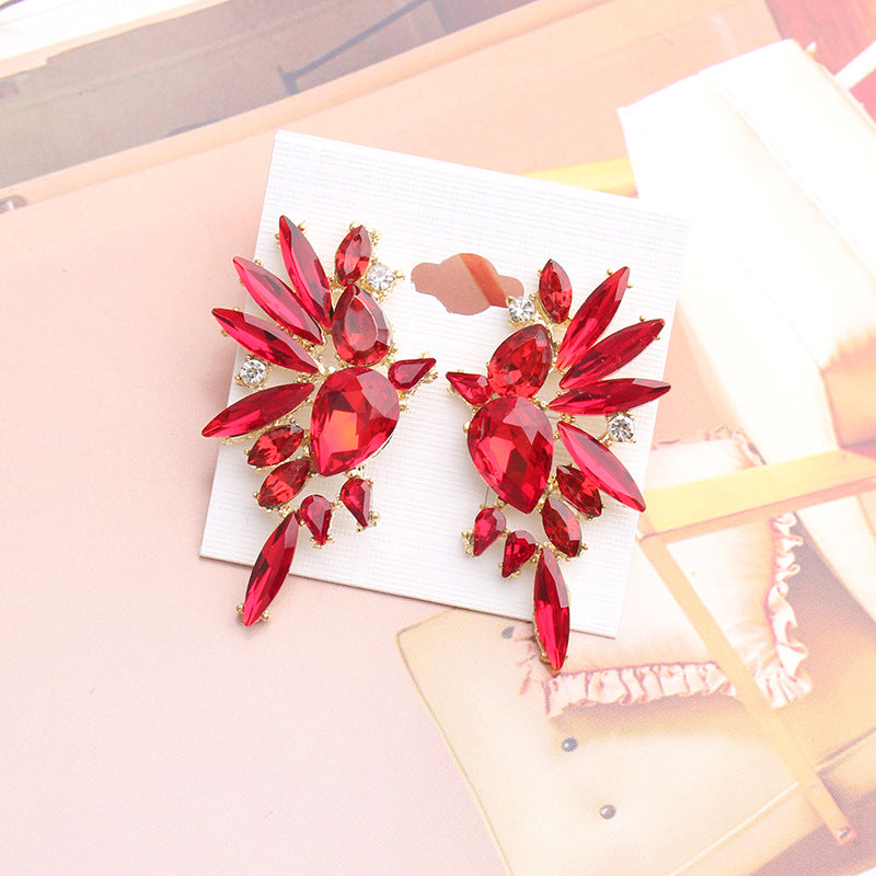 UNI-11613 - Red Crystal Butterfly - Earring