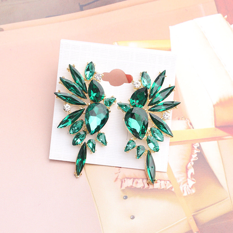 UNI-11612 - Green Crystal Butterfly - Earring