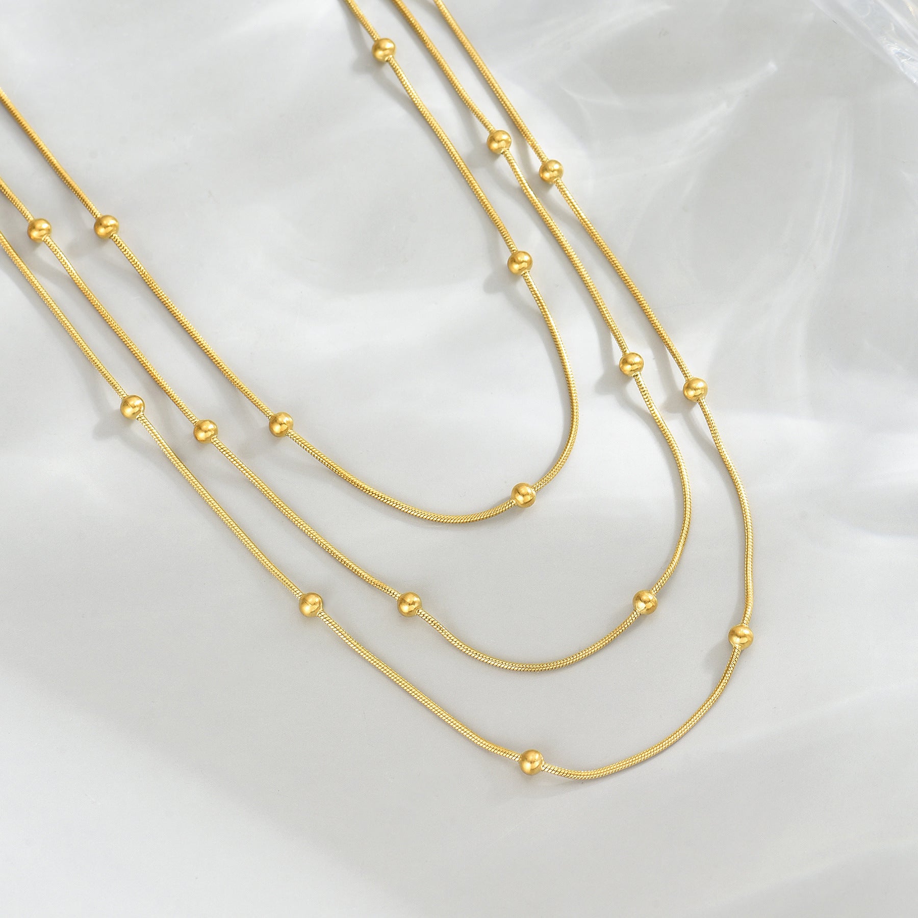 Triple Layered - Necklace - B-244
