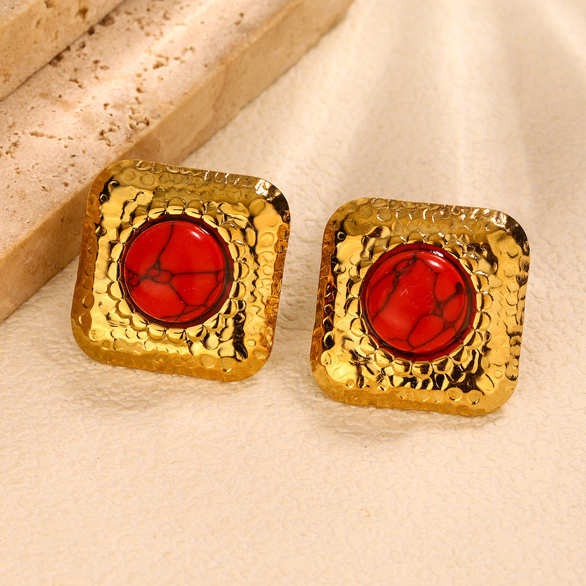 Regal- Red Ear Studs - B-90120