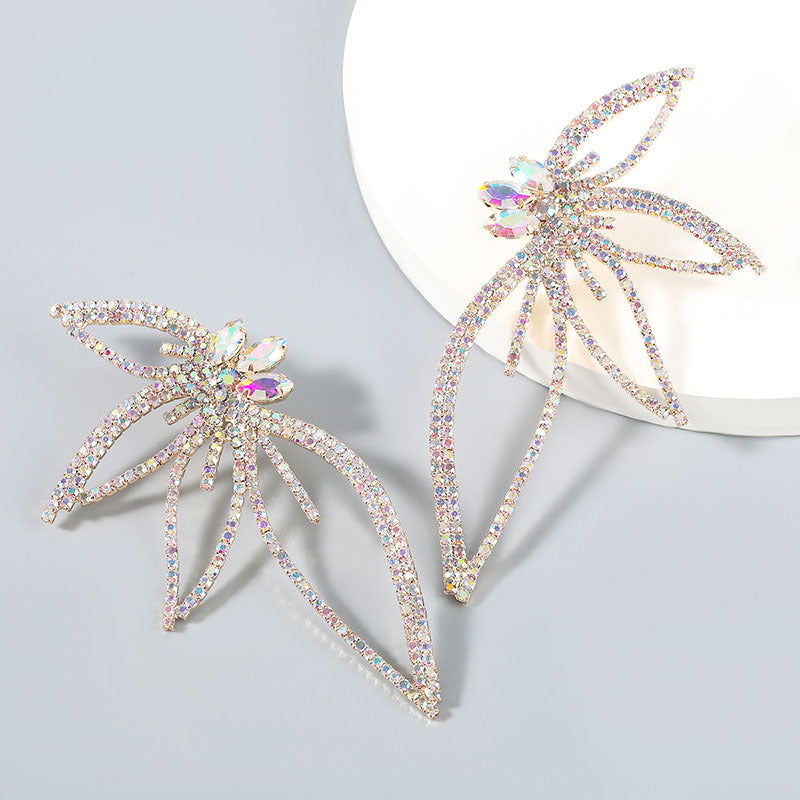 UNI-11595 - Gold Diamond Butterfly - Earring