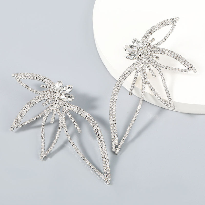 UNI-11594 - White Diamond Butterfly - Earring