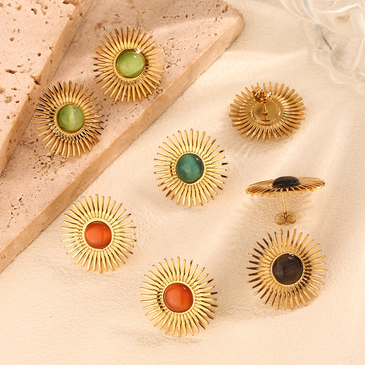 Solara - Rust Ear Studs - B-90131