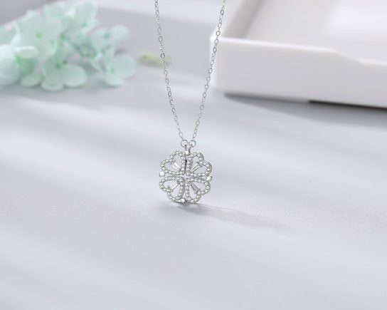Silver Clover - Necklace - B-90024