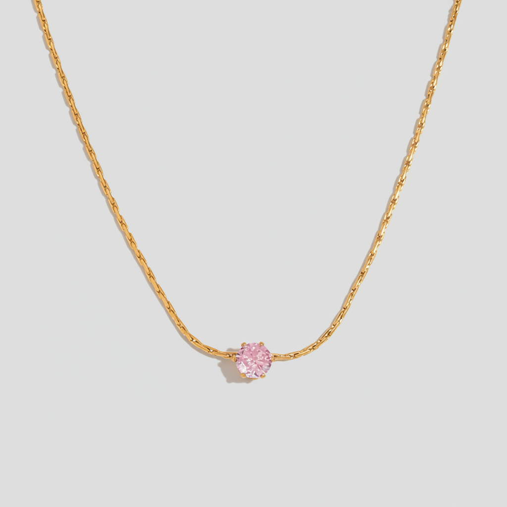 Pink Sparkle - Necklace - B-243