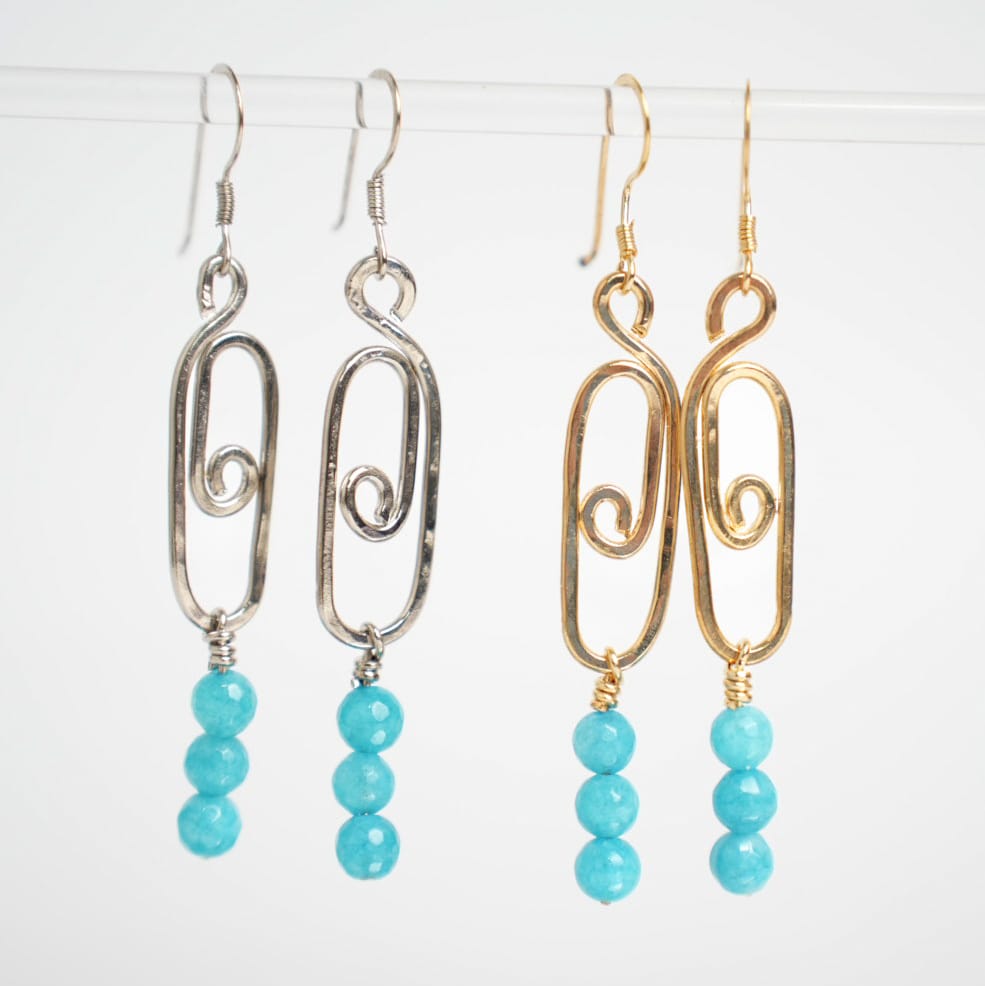 Bejeweled Hammered Series 2 - Earrings