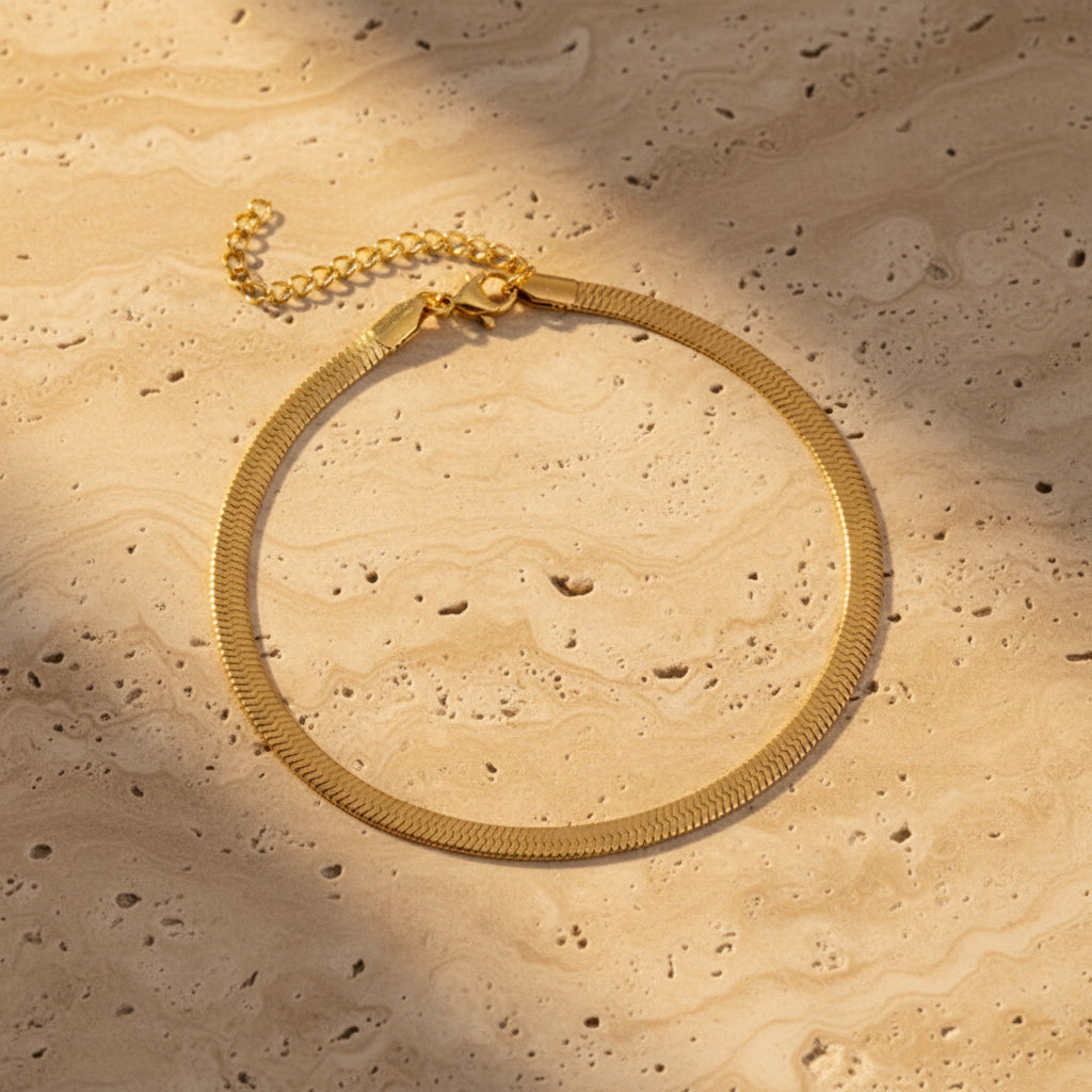 Herringbone Chain Bracelet - B-279