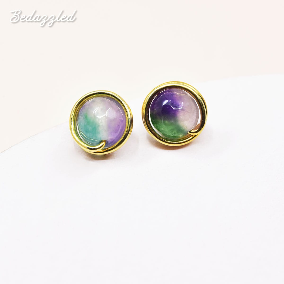 Rainbow Gold - Ear Studs