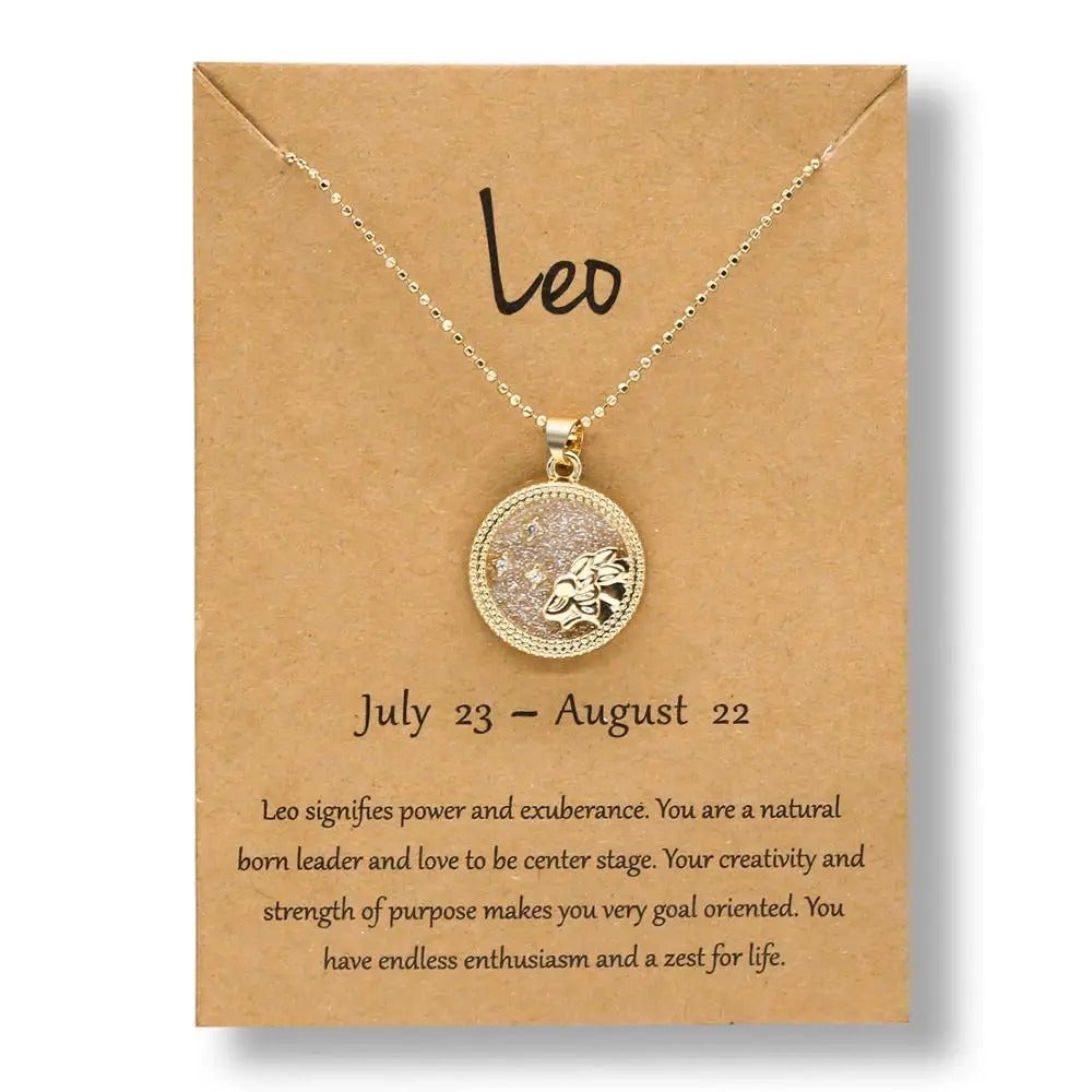 Silver Zodiac Sign Rose Gold - Necklace