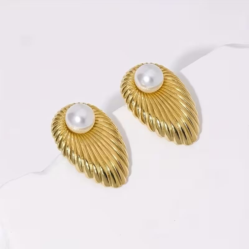 Scallop shell - Earrings - B-90129
