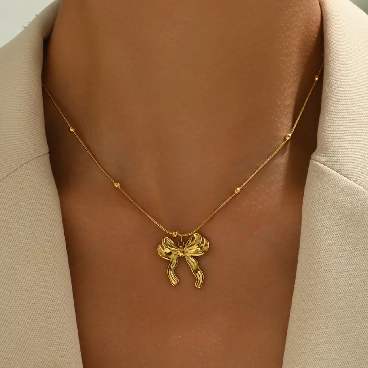 Coquette Bows - Necklace - B-236