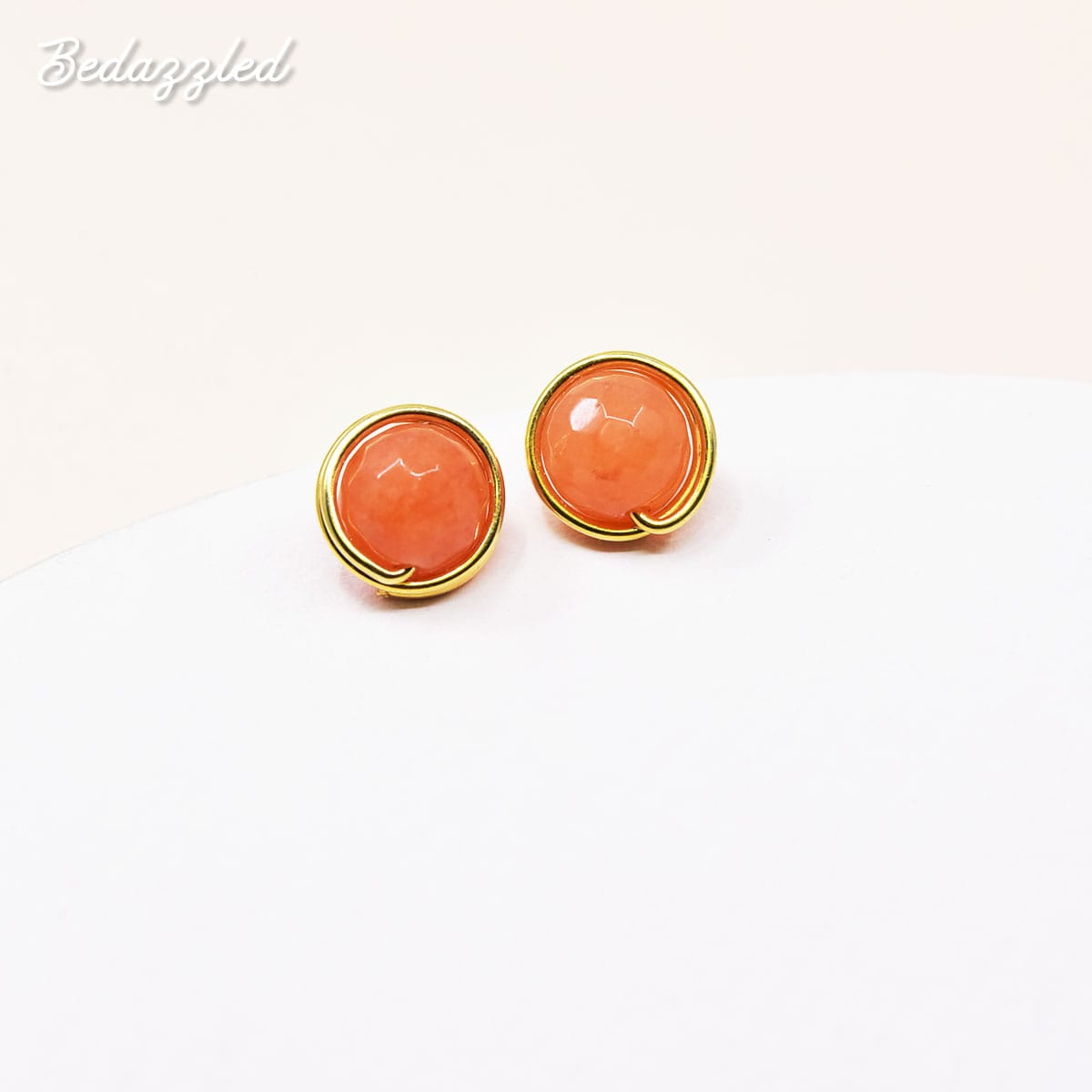 Orange Gold - Ear Studs