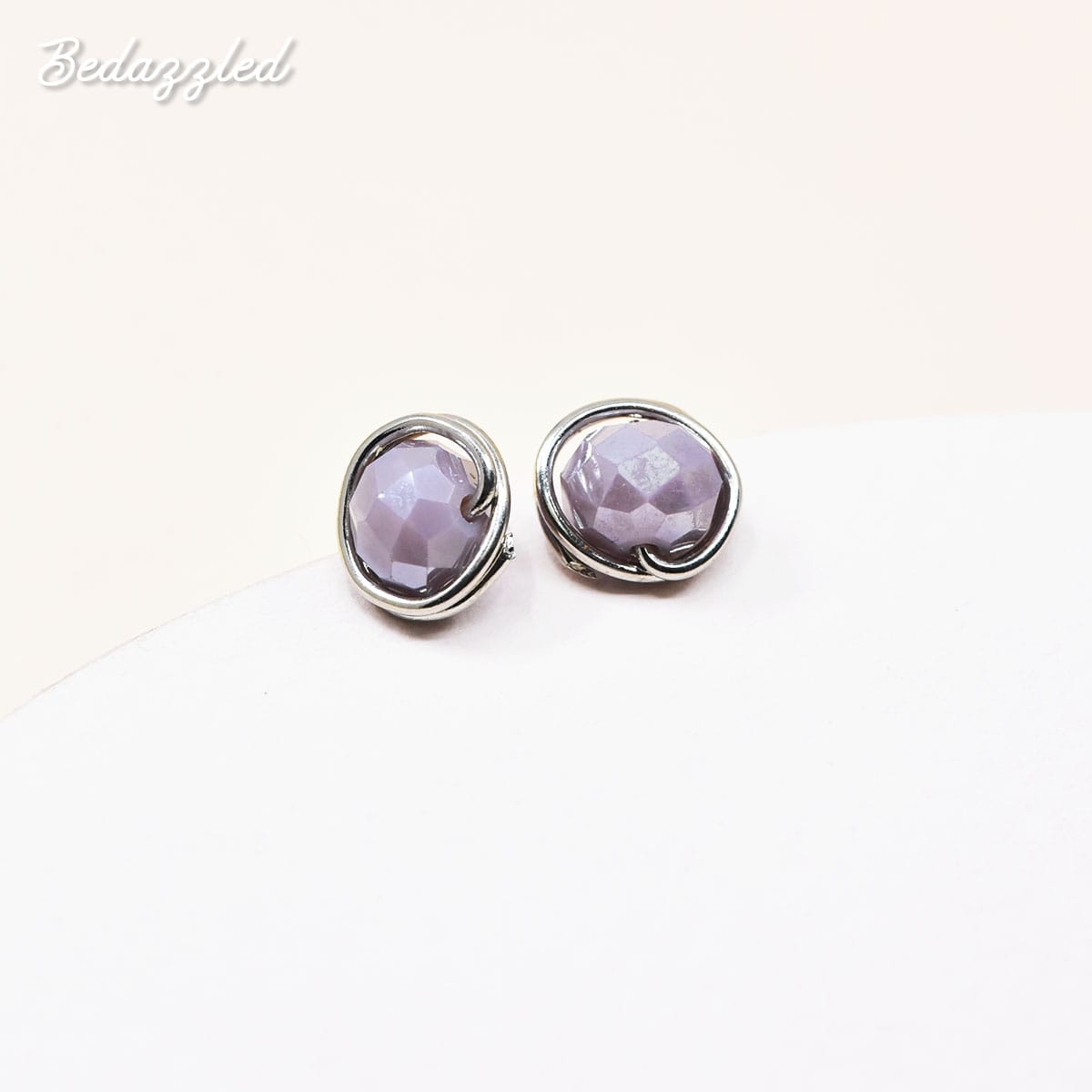 Silver Lilac   - Ear Studs